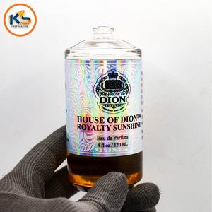 Autocollants personnalisés holographiques irisés imperméables et durables |   Étiquettes de sécurité à revêtement UV hautement réfléchissant pour lotion haut de gamme - Product Image 1
