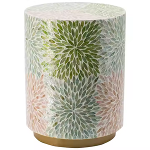 กลองแบบฝังไม้ถูพื้นของแท้พร้อมตัวไม้ที่ทำด้วยมือและรายละเอียดของเปลือกหอยมุกเหมาะสำหรับการตกแต่งดนตรีแบบดั้งเดิม - Product Image 6