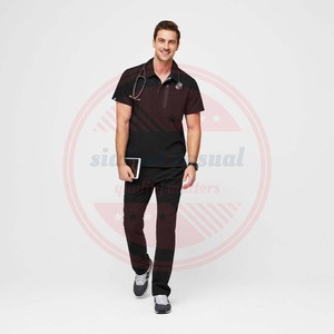 Ensembles d'uniformes d'hôpital extensible pour hommes \ Ensembles d'uniformes d'hôpital médical unisexe de qualité supérieure - Product Image 2