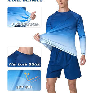 Custom Sublimated Rash Guard manga larga Rashguards Custom Made Men's Adult Poliéster Sportswear Rash Guards - Product Image 5