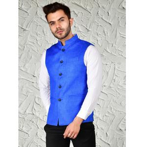 Chaleco Azul Rey de Excelente Calidad para Hombre, Ideal para Novios, Fiestas y Recepciones de Boda, Disponible a un Precio Accesible - Product Image 1