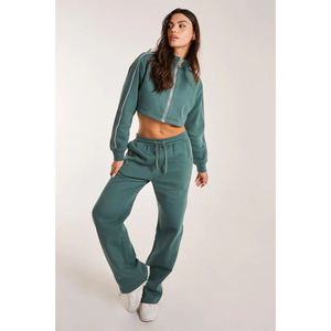 Sweat-shirt oversize en coton bio pour femme, col rond, molleton épais de qualité supérieure, épaules tombantes - Product Image 3