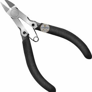 LUMINEX IMPEX LUB=147 5-Inch Stainless Steel Precision Flush Pliers-Light <b>Weight</b> Smooth Work Jewelry Plating Tool for <b>Bracelet</b> - Product Image 1
