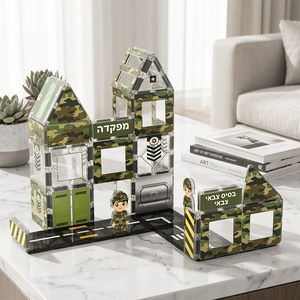 Bloques de Construcción Magnéticos de Camuflaje para Base de Comando Militar, Escena del Ejército, Construcción DIY, Juguete Educativo STEM para Niños - Product Image 2