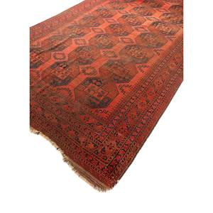 Tapis en laine noués à la main Kiaan rouge et orange, motif géométrique, pour couloir et salon, Pae-5366-9x12, grande taille, décorations pour la maison - Product Image 2
