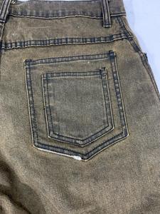 Pantalones Cortos Vaqueros Deslavados al Ácido Personalizados para Hombre, Estilo Vintage, Desgastados, con Diseño Láser, 100% Algodón, Estilo Veraniego - Product Image 4