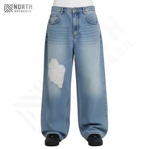 Pantalon en jean unisexe d'hiver de qualité supérieure, tendance hip-hop, jean baggy pour homme, fabriqué au Pakistan - Product Image 1