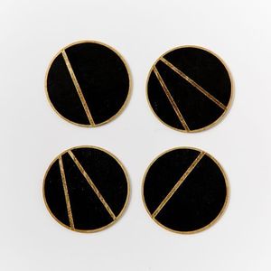 ชุดจานรองแก้วสีทองเรขาคณิตจานรองแก้วทรงกลมหรูหราสำหรับตกแต่งห้องครัวที่บ้าน - Product Image 5