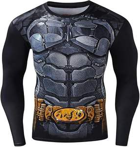 เสื้อรัดรูปแขนสั้นแขนยาวสำหรับเด็กผู้ชายต่อสู้กับ Nogi NO GI Jitsu MMA BJJ rashguards BJJ ดีไซน์ตามสั่ง - Product Image 1