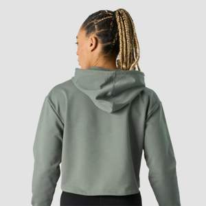 Sudadera con capucha recortada con cremallera para mujer con estilo, cómoda y de moda para salidas informales de invierno y estilo de Jersey de capas - Product Image 4