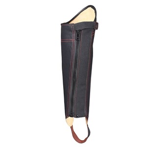 Demi chaps d'équitation de haute qualité Équipement en cuir de peau de vache Chaps en cuir véritable - Product Image 3