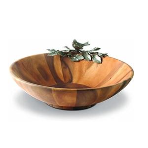 ชามสลัดไม้ชามซุปทำด้วยมือคุณภาพพรีเมียมชามเสิร์ฟไม้แฟนซีสไตล์คลาสสิกใหม่ - Product Image 1