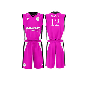 Ensemble de maillots de basket-ball personnalisés, maillot et short en polyester respirant à séchage rapide, vêtements de sport d'équipe pour hommes, femmes et jeunes - Product Image 4
