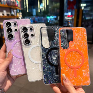 Coque de téléphone en TPU magnétique antichoc avec paillettes de luxe pour Android Styles INS Plus, artisanat spécial en époxy - Product Image 5