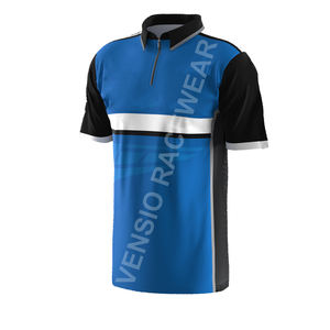 Polos de course imprimés courts respirants de haute qualité vêtements de sport à séchage rapide en polyester pour hommes adultes course de moto - Product Image 4