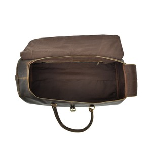 Custom Genuine Leather Embossed Logo Durable Unisex <b>Travel</b> <b>Duffel</b> <b>Bag</b> LTB-0031 High Quality Large Capacity Storage Zipper Sport - Product Image 6