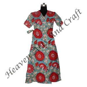 Peignoir en coton imprimé floral pour dames confortable Kimono Cover-Up parfait Sexy plage cadeau décoration tissé - Product Image 2