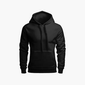 <b>Plain</b> Fleece Cotton/Polyester Winter Casual <b>Black</b> <b>Men's</b> <b>Hoodie</b> with Pocket Design Low MOQ Customizable Colors & OEM Service - Product Image 4