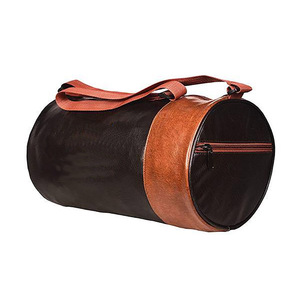 Customised Vegan PU Leather Weekender Duffel <b>Bag</b> Foldable Panelled Casual Travel Duffle Stylish Zipper Genuine Leather <b>Material</b> - Product Image 1