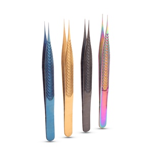 Pince à épiler professionnelle de haute qualité en acier inoxydable pour le maquillage des cils et les extensions de cils, vente en gros de Offre Spéciale personnalisé - Product Image 3