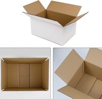 Boîte blanche de carton d'expédition de quantité minimale de commande bas 10x7x5 pouces de petites boîtes en carton ondulé