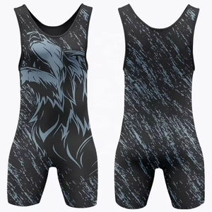 Custom Logo Sportswear <b>Singlet</b> Suit Youth Wrestling and <b>Weightlifting</b> Martial Arts Wear with Sublimation Technique - Product Image 4