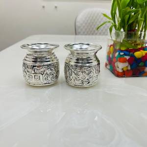 สร้อยคอเงินเยอรมัน lota 3นิ้วชุบเงิน3นิ้วสลักด้วยมืออย่างสวยงามทำจากโลหะ - Product Image 4