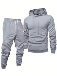 Winter Heavyweight Solid Fleece Comfortable Track Suit Unisex Hooded <b>Jacket</b> Sweatpants Set for Men <b>Women</b> - Product Image 5