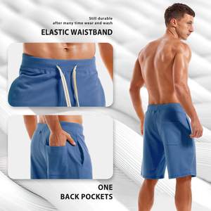 Pantalones Cortos Deportivos de Felpa 100% Algodón para Hombre, Pantalones Cortos Deportivos Esenciales de Moda para Hombre con Cintura Elástica, Hechos en Pakistán - Product Image 4