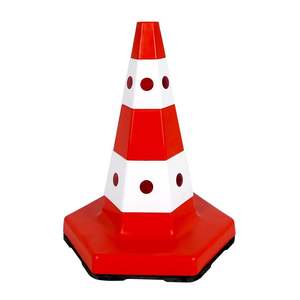 Ensemble de cônes de signalisation et de balises réfléchissantes classiques blancs, type œil de chat, avec clou routier solaire en aluminium durable pour la sécurité routière - Product Image 2
