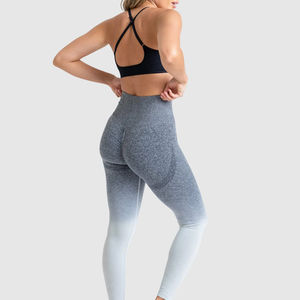 Ropa informal de moda Leggings de fitness para mujer Sólido Cintura alta Hasta el tobillo Durable Poliéster Spandex Alta calidad personalizada - Product Image 2