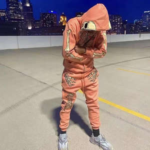 Streetwear d'automne de haute qualité Survêtements unisexe avec logo personnalisé Vêtements de fitness Jogger Set 100% coton personnalisable - Product Image 4