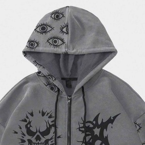 Sudadera con cremallera personalizada con estampado DTF DTG, material transpirable duradero, elegante y cómodo, ideal para gimnasio o uso diario - Product Image 4
