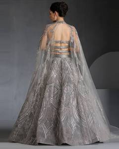 SHIV FASHION - Hermoso Lehenga Choli Dupatta Tradicional Pakistaní de Diseño, de 3 Piezas, en Faux Georgette, Largo hasta el Suelo, para Festivales - Product Image 3