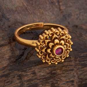 Bague de mode plaquée or style antique 180038, sertissage clos, alliage et cuivre, style religieux pour mariages - Product Image 3