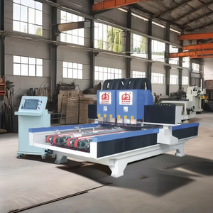 เครื่องเจาะและเซาะร่อง CNC แบบสองหัว/หัวคู่ รุ่นใหม่ 6 หัว สำหรับงานเจาะรูและเซาะร่องบนหิน พร้อมมอเตอร์ 380V 37.5kW - Product Image 1