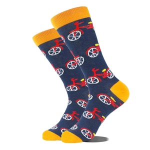 Custom Printed logo <b>Socks</b> For <b>Men</b> 100% Cotton High Quality Breathable Soft and Warmth Trendy Stretchable Mid Length <b>Men</b> <b>Socks</b> - Product Image 3
