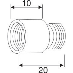 Extension de visière de porte en laiton avec trou de perçage de 14 mm, longueur de 10 mm, pour perceuse dentaire et accessoires - Catégorie de produit BMB - Product Image 3