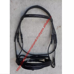 Bride en cuir souple rembourrée en cuir Cavesson, avec bande de sourcils fantaisie, équipement d'équitation, vente en gros, fabrication - Product Image 2
