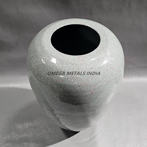 Hot Selling <b>Decorative</b> Round Metal <b>Vase</b> with Swirling Abstract <b>Stone</b> Pattern and Premium Craftsmanship <b>for</b> Luxury Interiors - Product Image 4