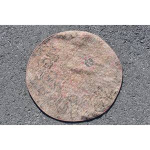 พรมขนสัตว์แบบดั้งเดิมสไตล์วินเทจตุรกี ขนาด 19 x 19 ฟุต เป็นมิตรกับสิ่งแวดล้อม ขนปานกลาง ลายวงกลมแบบแพทช์เวิร์ค ใช้สำหรับห้องรับประทานอาหาร - Product Image 2