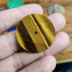 Piedra Preciosa Suelta de Lapislázuli Natural Azul, Redonda y Plana, de 30 mm, Excelente Calidad, Ideal para Joyería con Perforación Gratuita - Product Image 2