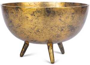 Ensemble de 2 vases de sol trépied en fer fini antique noir doré pour salon chambre à coucher utilisation décorative Design côtier - Product Image 4