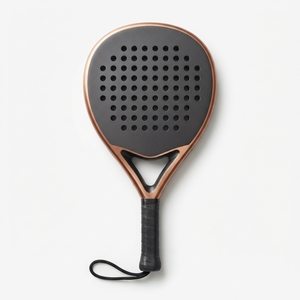 Raquette de padel en fibre de carbone, légère, en graphite, avec noyau en EVA, cadre durable, surface texturée, poignée ergonomique pour un contrôle optimal. - Product Image 1