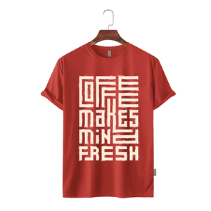 Camisetas de Algodón con Cuello Redondo para Hombre, Talla Grande, Antiarrugas, Transpirables, Ecológicas, de Secado Rápido, 160g, Personalizables en la Parte Delantera, 2026 - Product Image 2