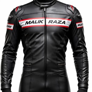 Traje de carreras de motos de cuero de dos piezas | Malik Raza | Colores personalizados Tallas Logotipos para grupos | Precio bajo al por mayor - Product Image 2