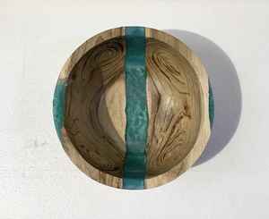 Cuenco para juntas de madera y resina de estilo chino, cuenco para mezclar o masa nueva, cocina de lujo, suministros para restaurantes y hoteles, cuenco de madera - Product Image 1