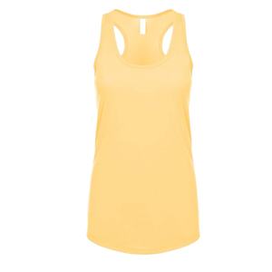 Débardeur à dos nageur pour femme Next Level Apparel, idéal, grande taille, crème banane, 60 % coton, 40 % polyester, débardeurs à dos nageur pour femme - Product Image 1