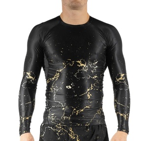 Camiseta ajustada de manga larga personalizada Gym Muscle Fit Rash Guard para hombres - Product Image 1