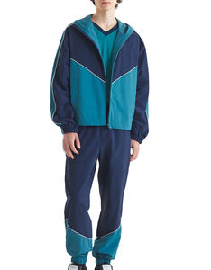 Ensemble de survêtement coupe-vent d'hiver pour homme, veste et pantalon en nylon léger imprimé, vêtements de sport d'extérieur, logo personnalisé - Product Image 1